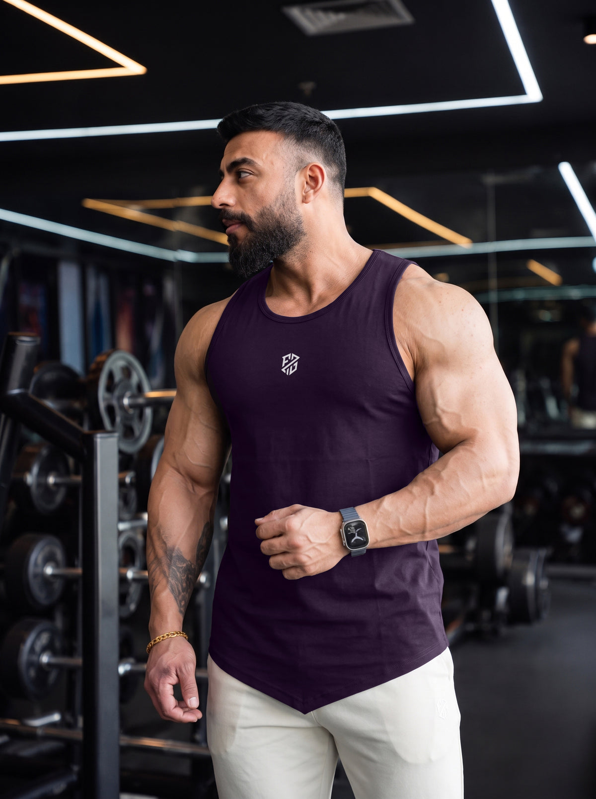 Men’s Performance Gym Tank Top – Royal Purple