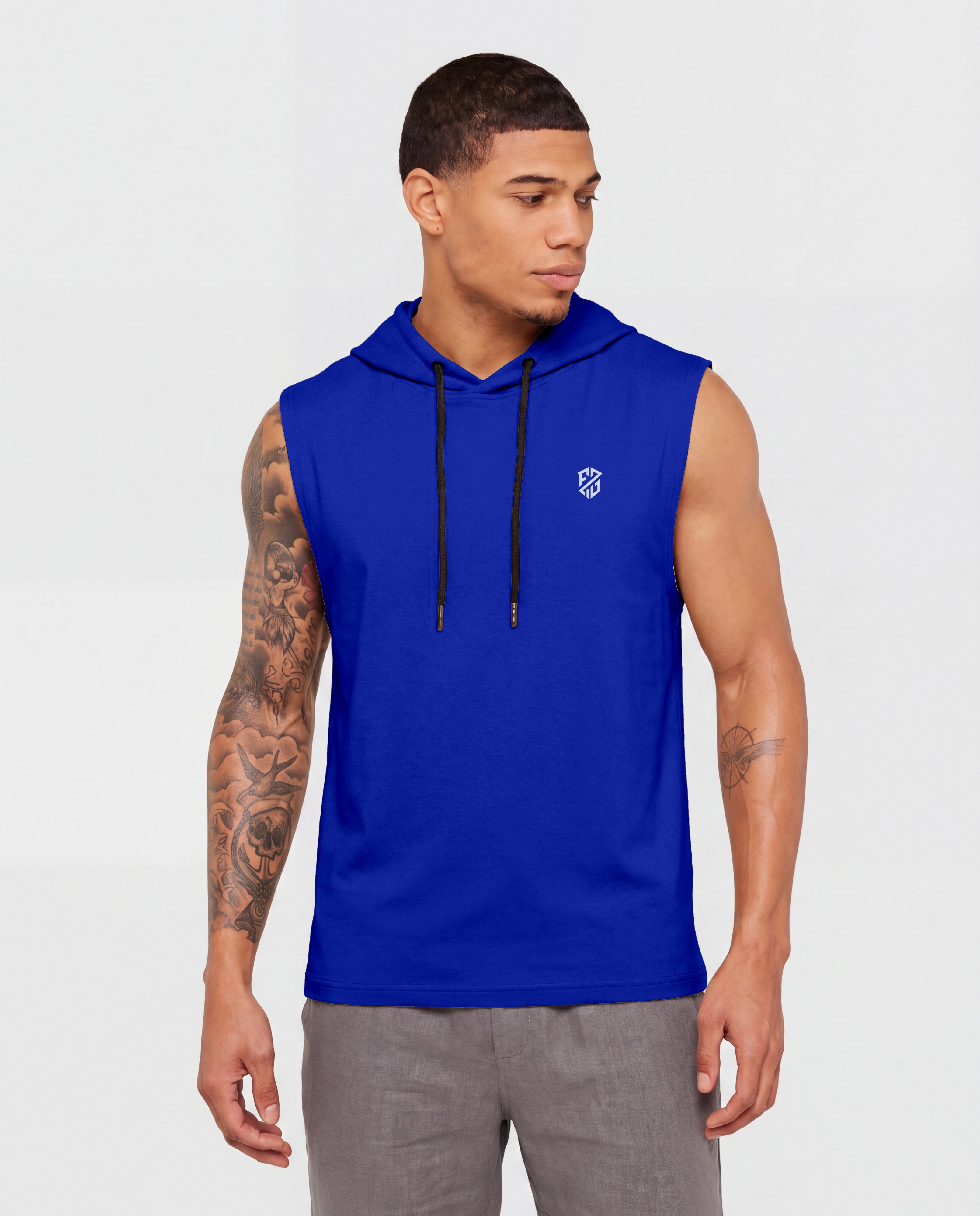 Men's Athletic Sleeveless Hoodie – Slim Fit Gym Tank Top