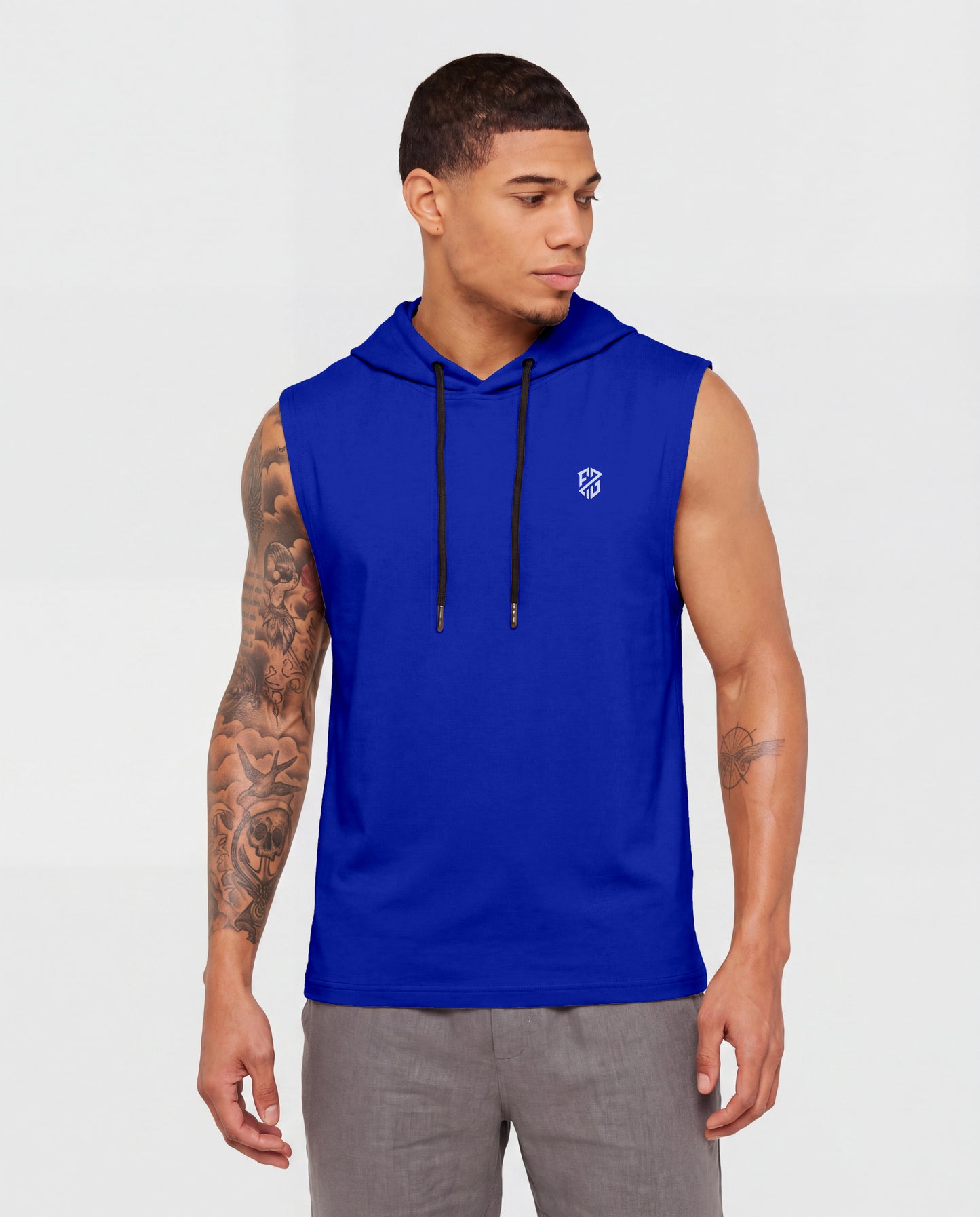 Men's Athletic Sleeveless Hoodie – Slim Fit Gym Tank Top