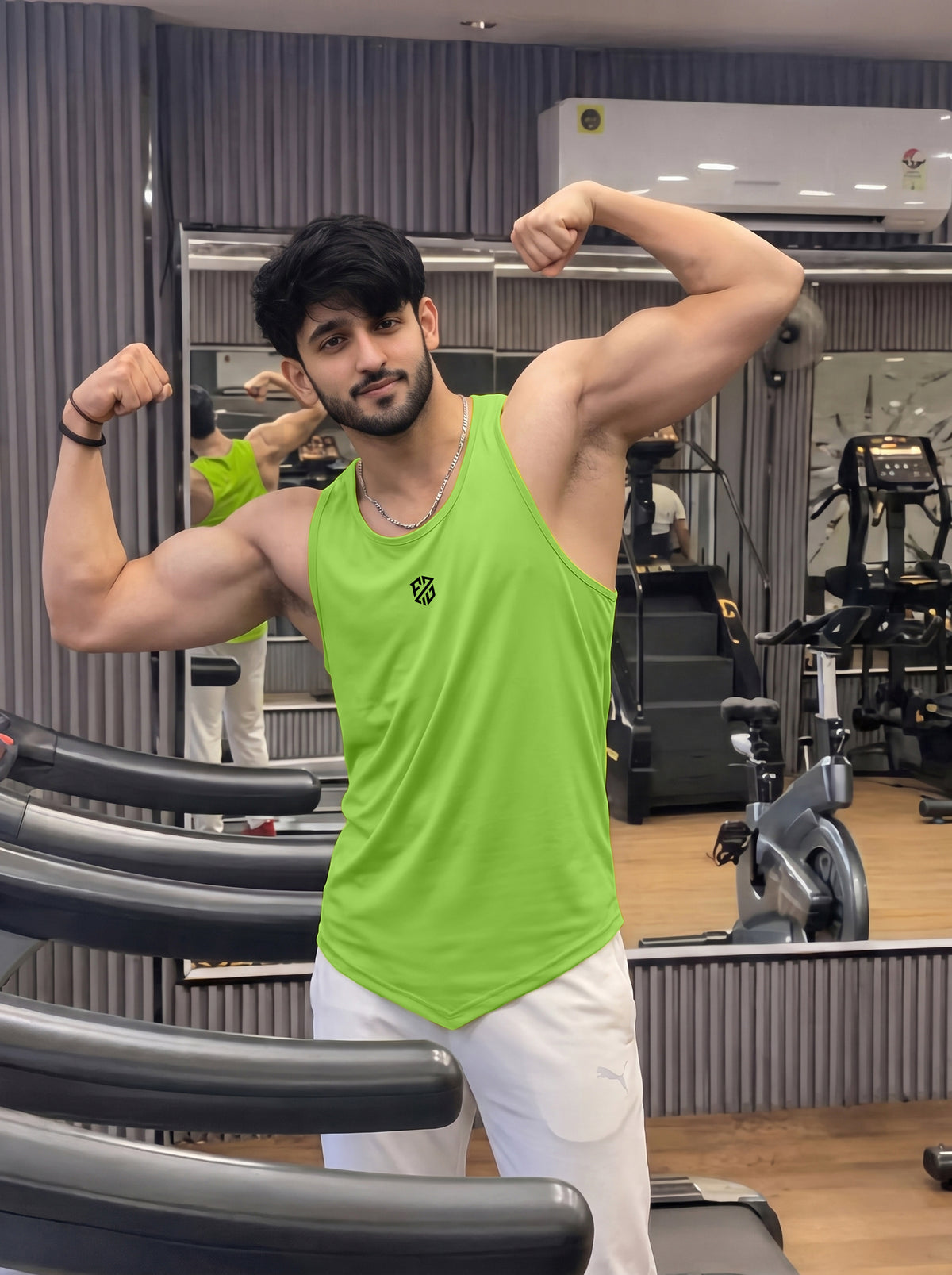 Men’s Performance Gym Tank Top – Kiwi Green