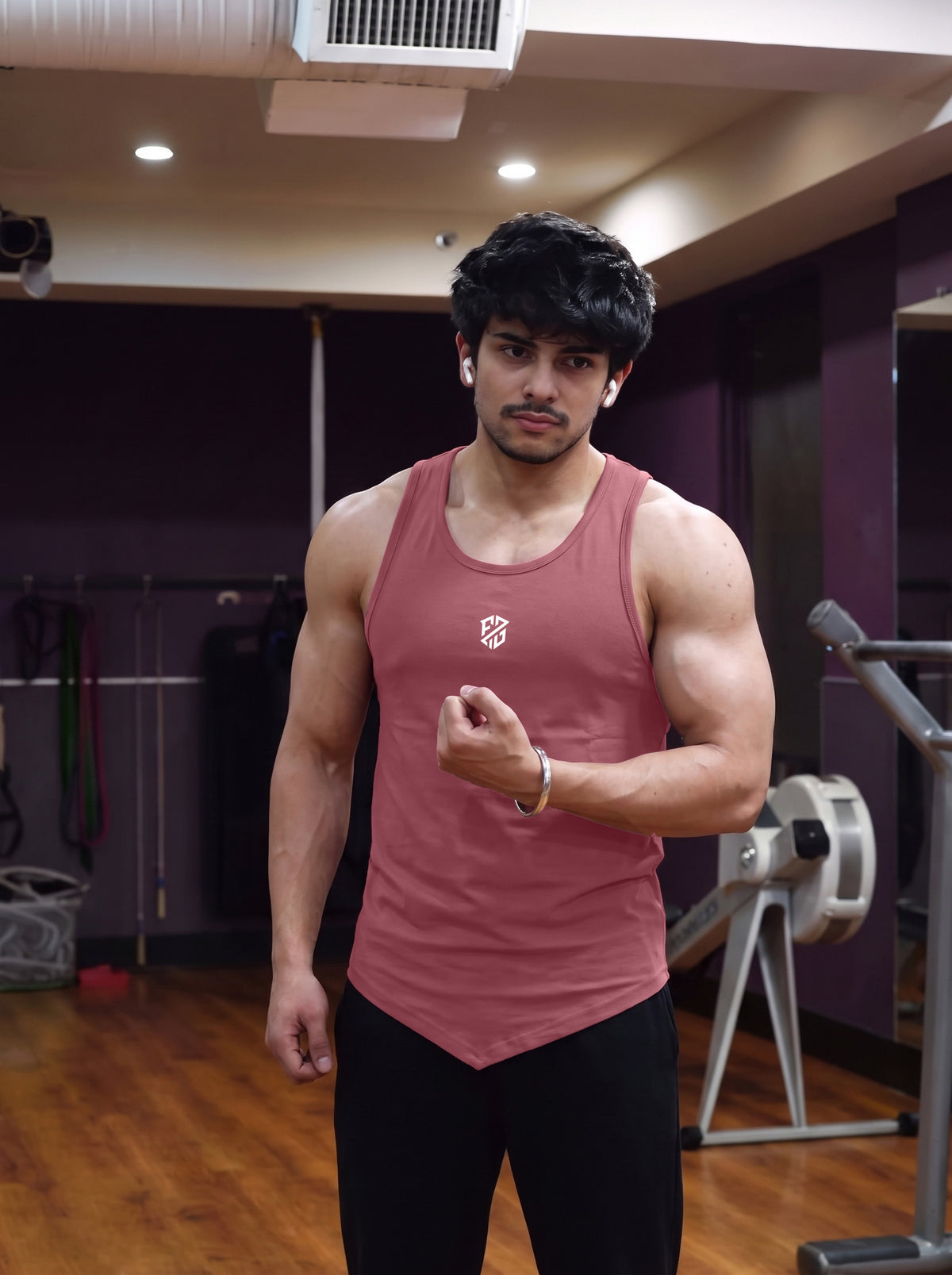 Men’s Performance Gym Tank Top – Rose Pink