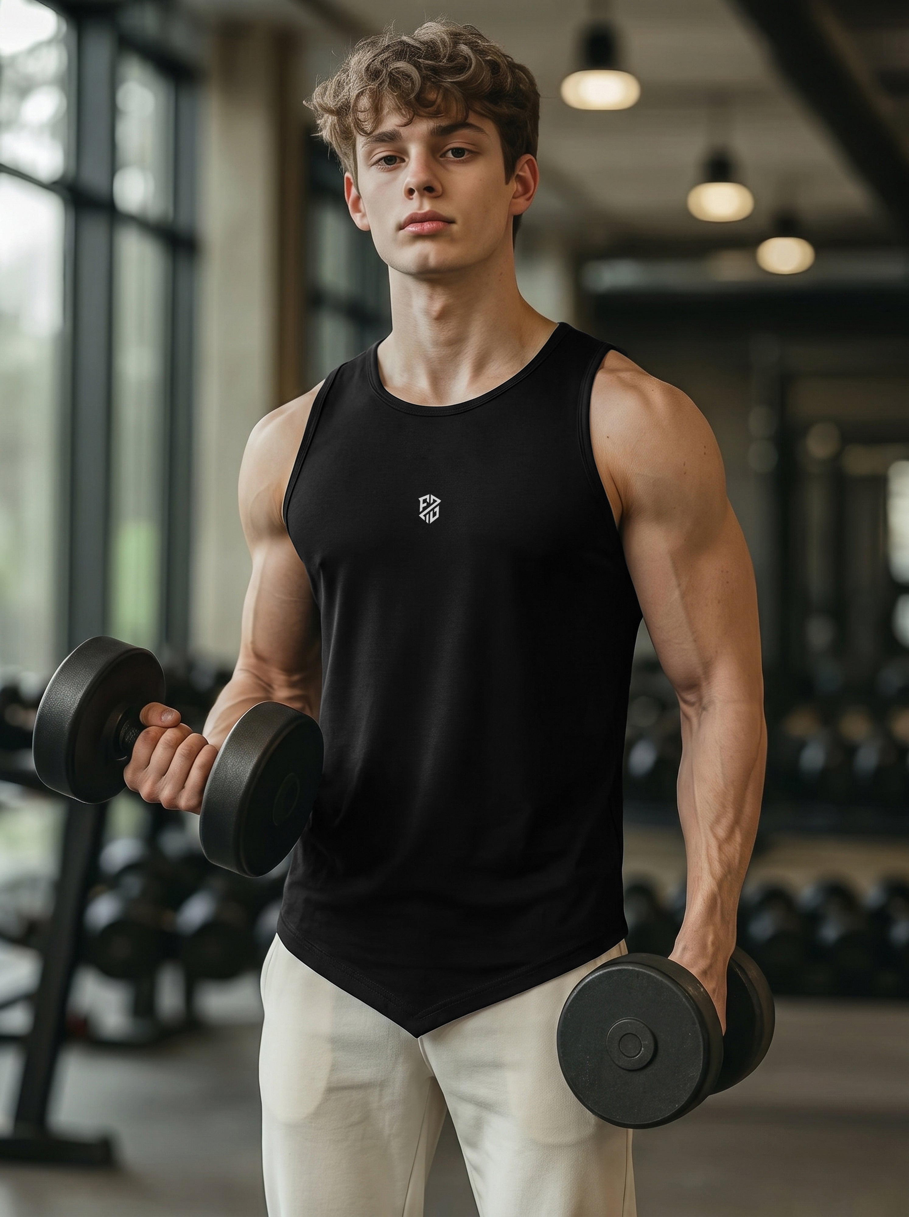 Men’s Performance Gym Tank Top – Stealth Black