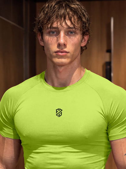 Compression Half Sleeves T shirt - Neon