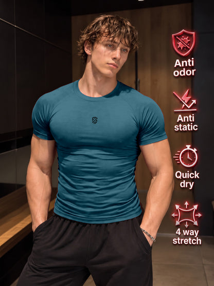 Compression Half Sleeves Tshirt - Blue