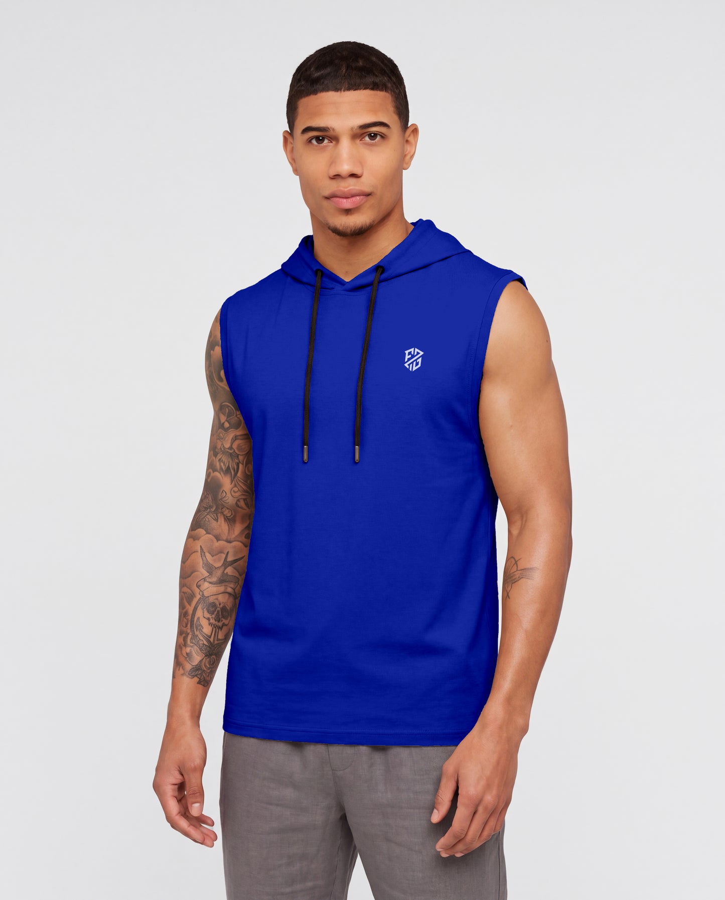 Men's Athletic Sleeveless Hoodie – Slim Fit Gym Tank Top