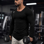 Men's Black Long Sleeve Workout Tee