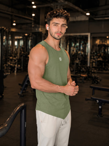 Men’s Performance Gym Tank Top – Light Green