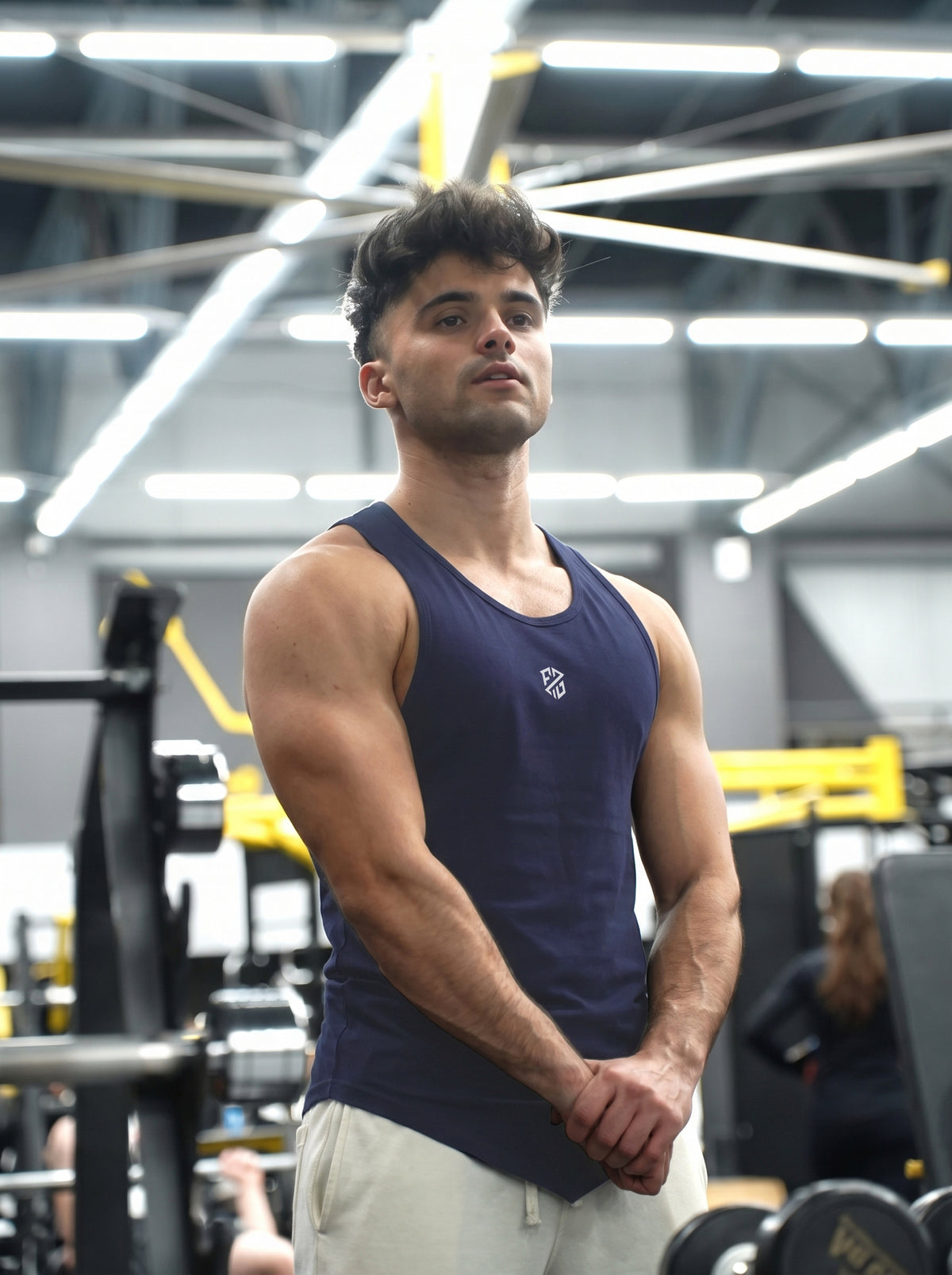 Men’s Performance Gym Tank Top – Navy Blue
