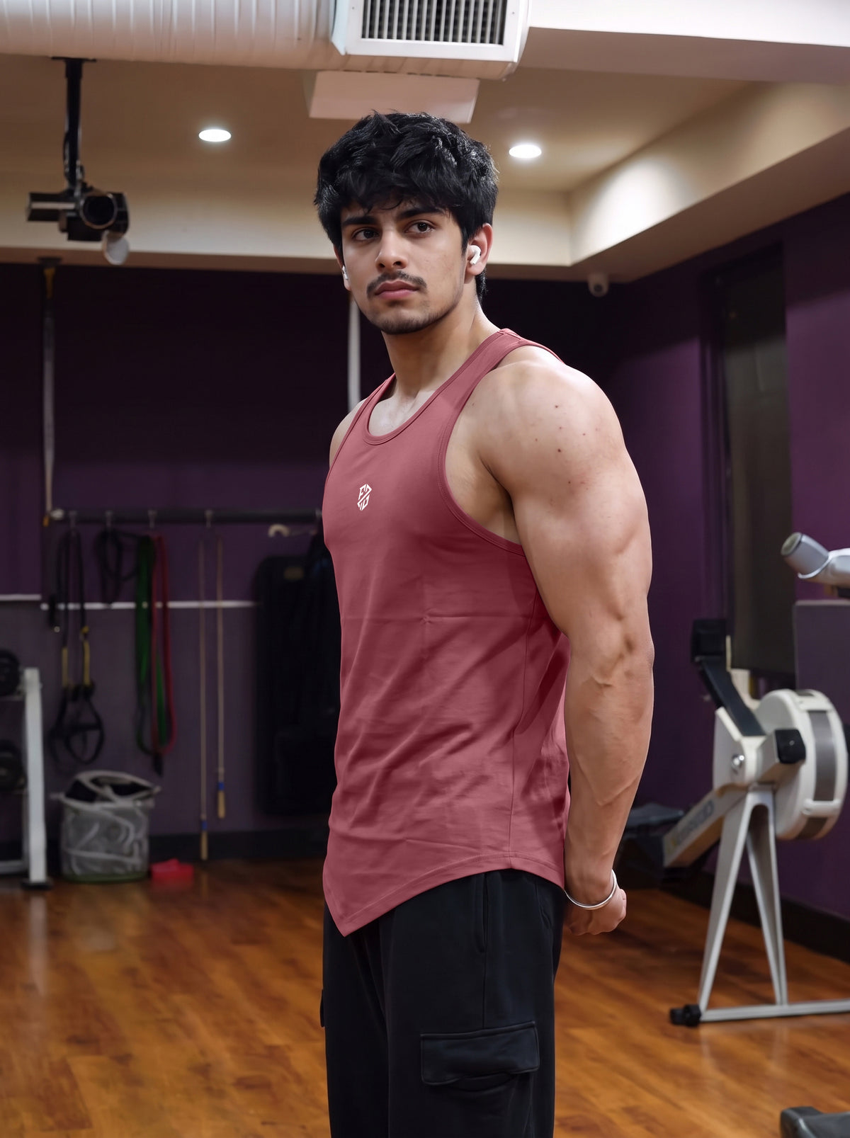Men’s Performance Gym Tank Top – Rose Pink