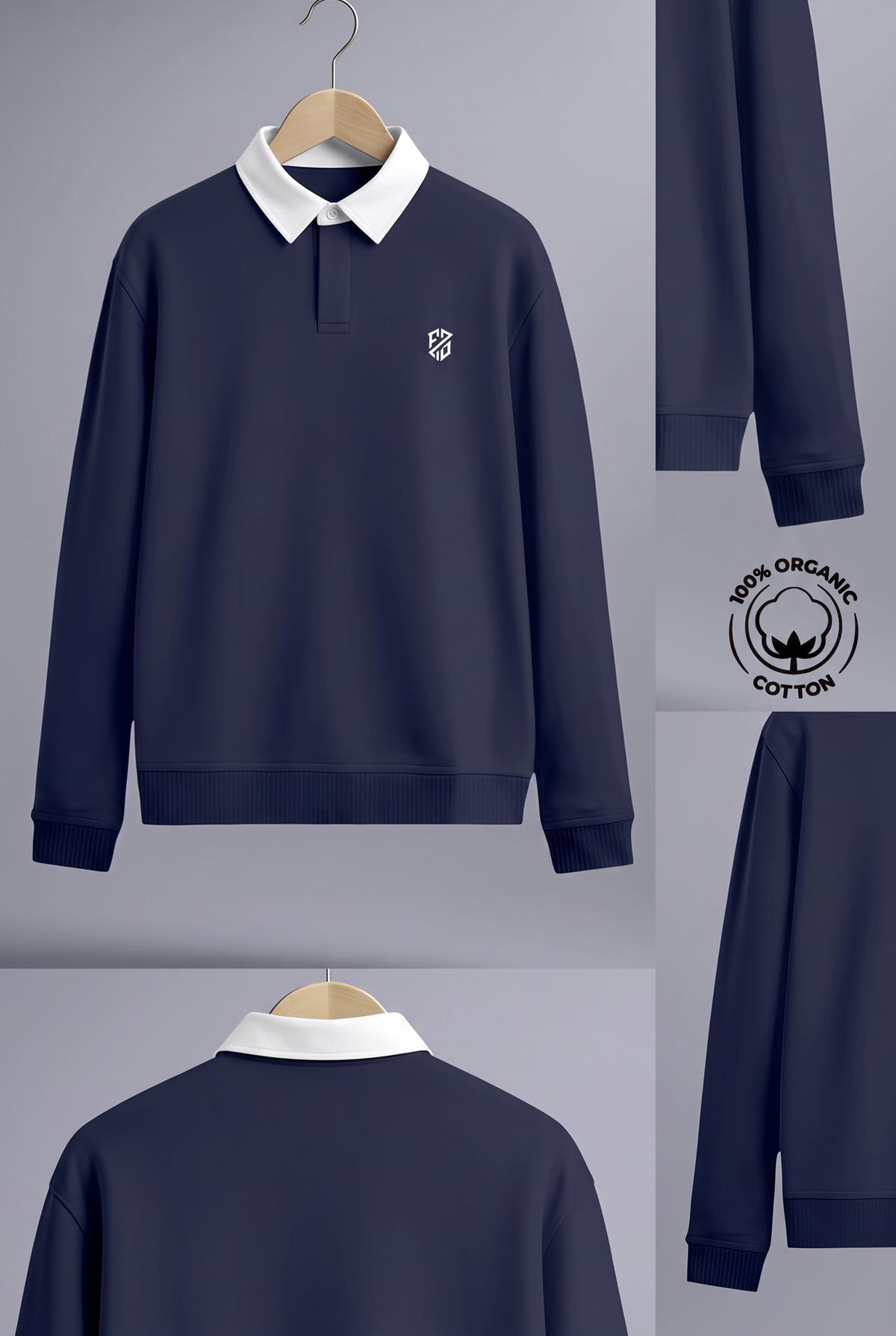 Blue Full Sleeve Sweatshirt for Men