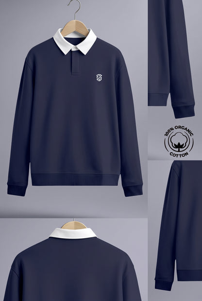 Blue Full Sleeve Sweatshirt for Men
