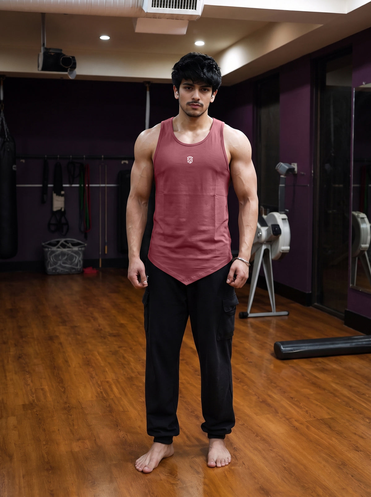 Men’s Performance Gym Tank Top – Rose Pink