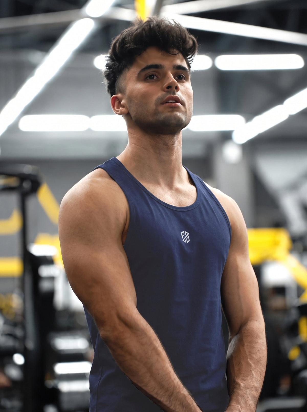 Men’s Performance Gym Tank Top – Navy Blue