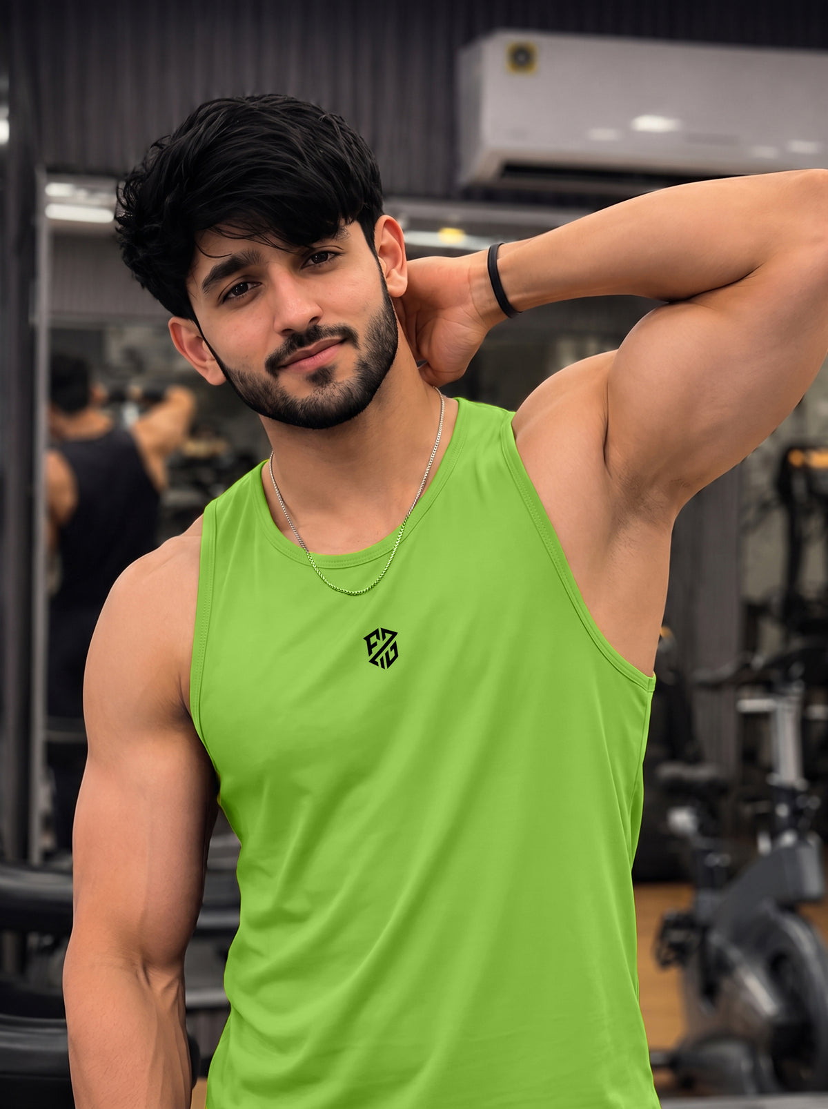 Men’s Performance Gym Tank Top – Kiwi Green