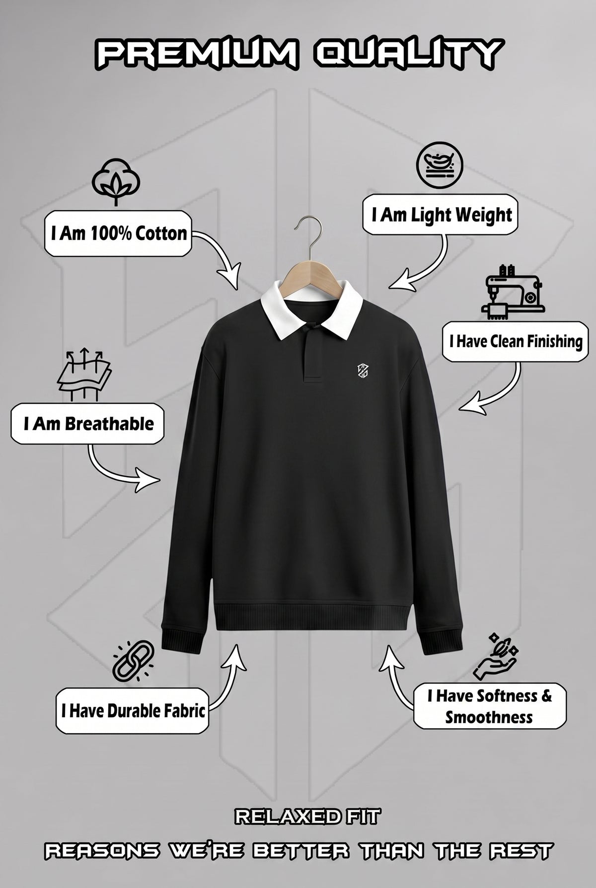 Blue Full Sleeve Sweatshirt for Men