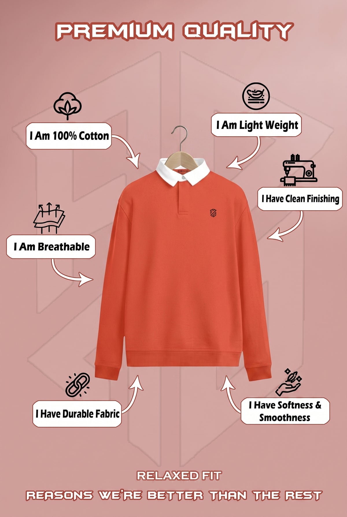 Men’s Full Sleeve Collar Sweatshirt