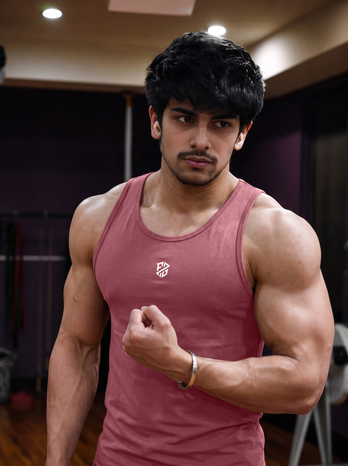 Men’s Performance Gym Tank Top – Rose Pink