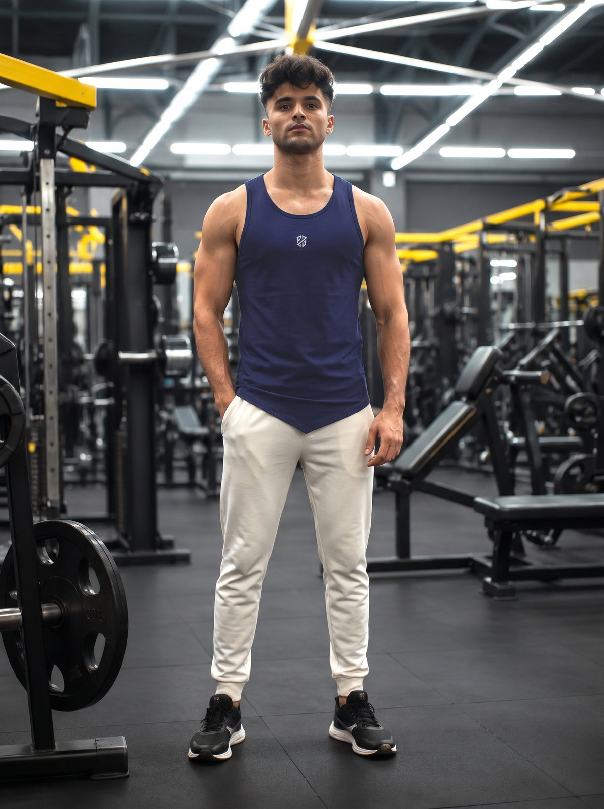 Men’s Performance Gym Tank Top – Navy Blue