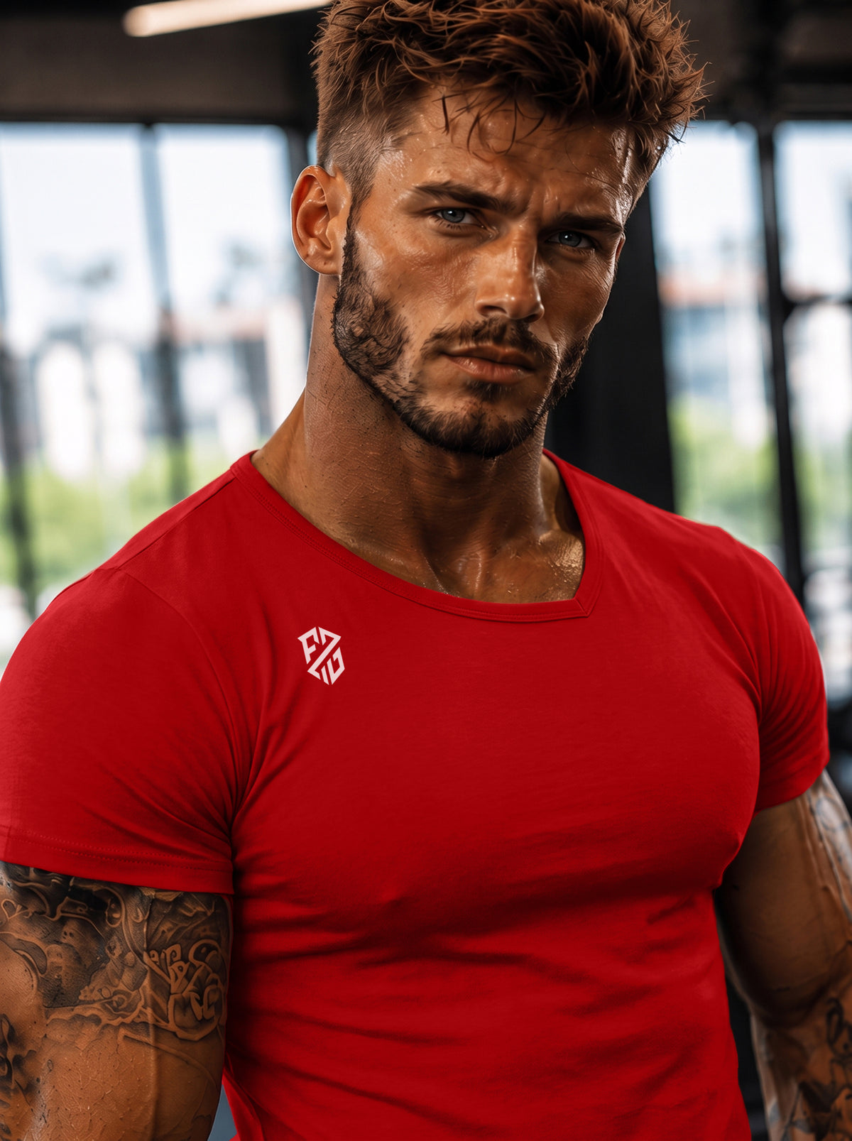 Men's Red Gym T-Shirt