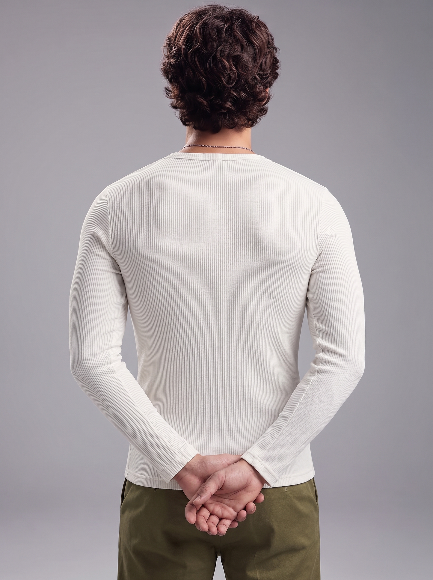 Men's Heather Grey Waffle Knit Henley – Classic Long Sleeve Thermal