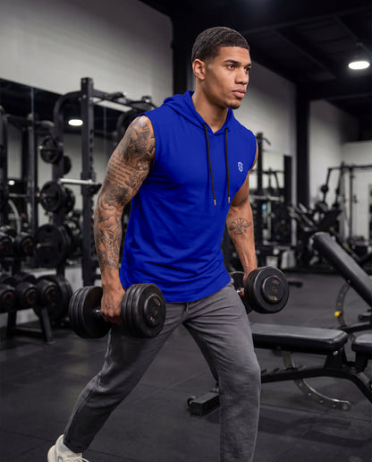 Men's Athletic Sleeveless Hoodie – Slim Fit Gym Tank Top