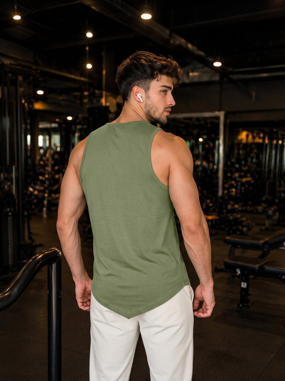Men’s Performance Gym Tank Top – Light Green