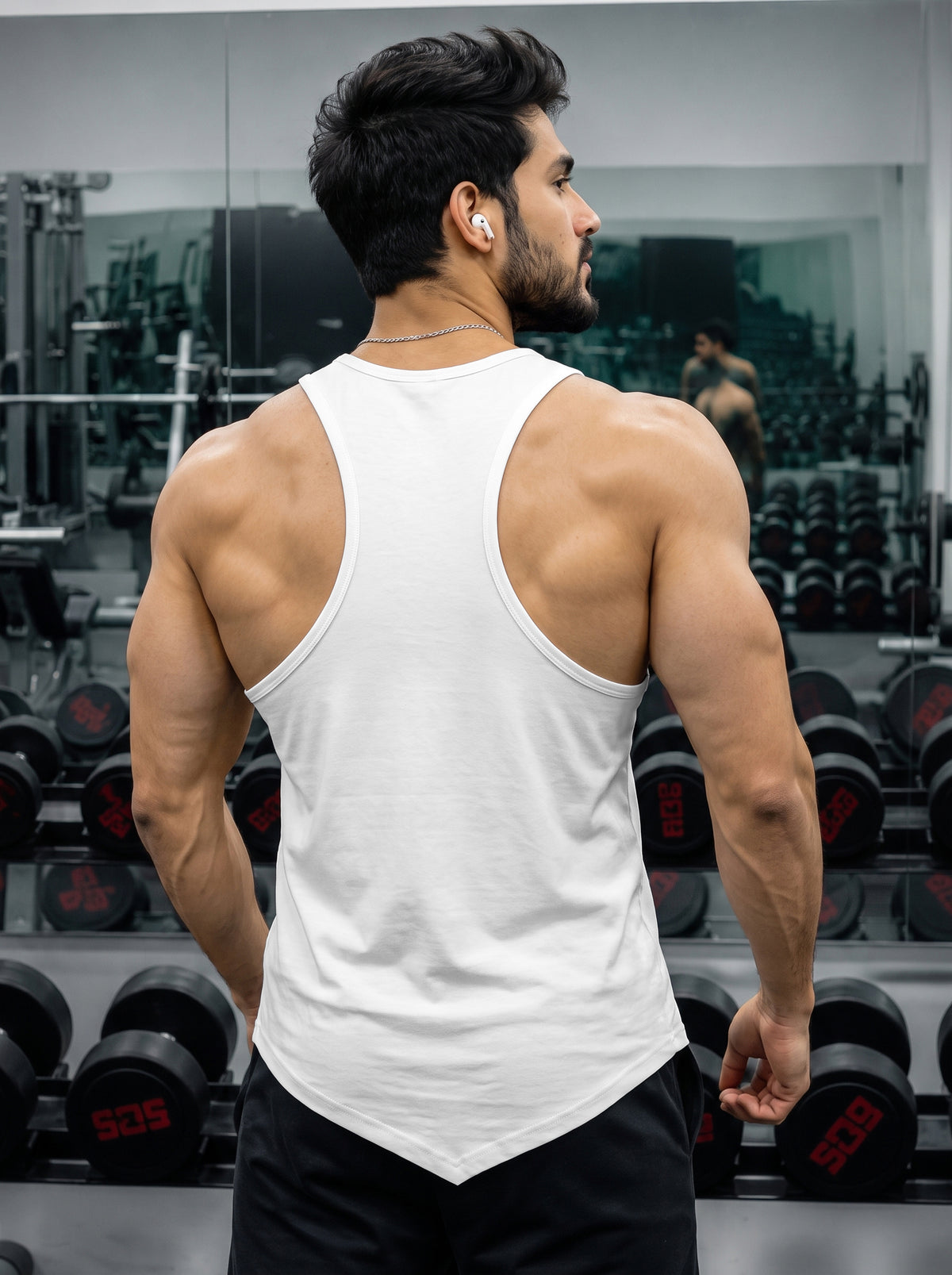 Men’s Performance Gym Tank Top – Classic White