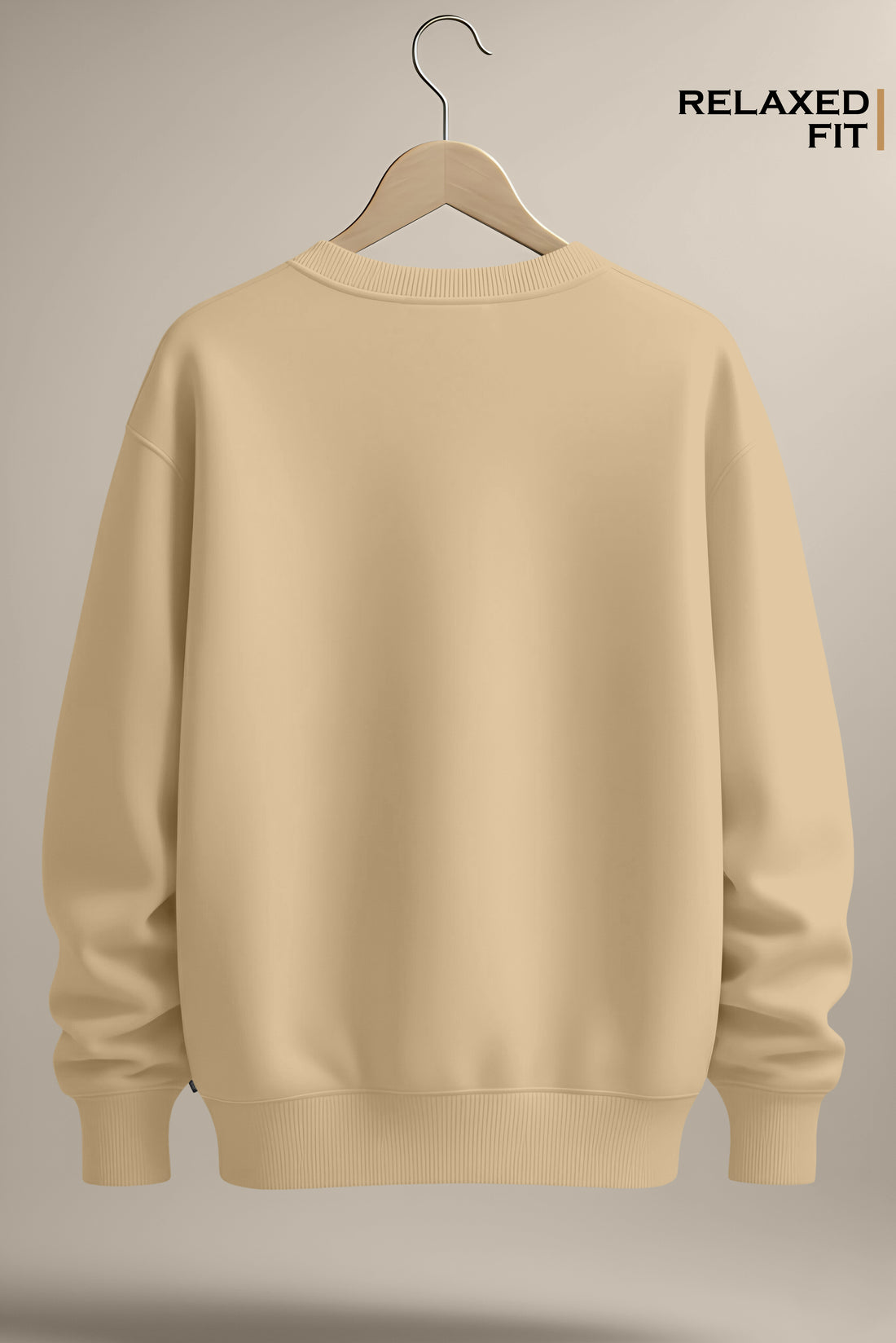 Earth Tone Sand Sweatshirt: Aesthetic Minimalist Fit