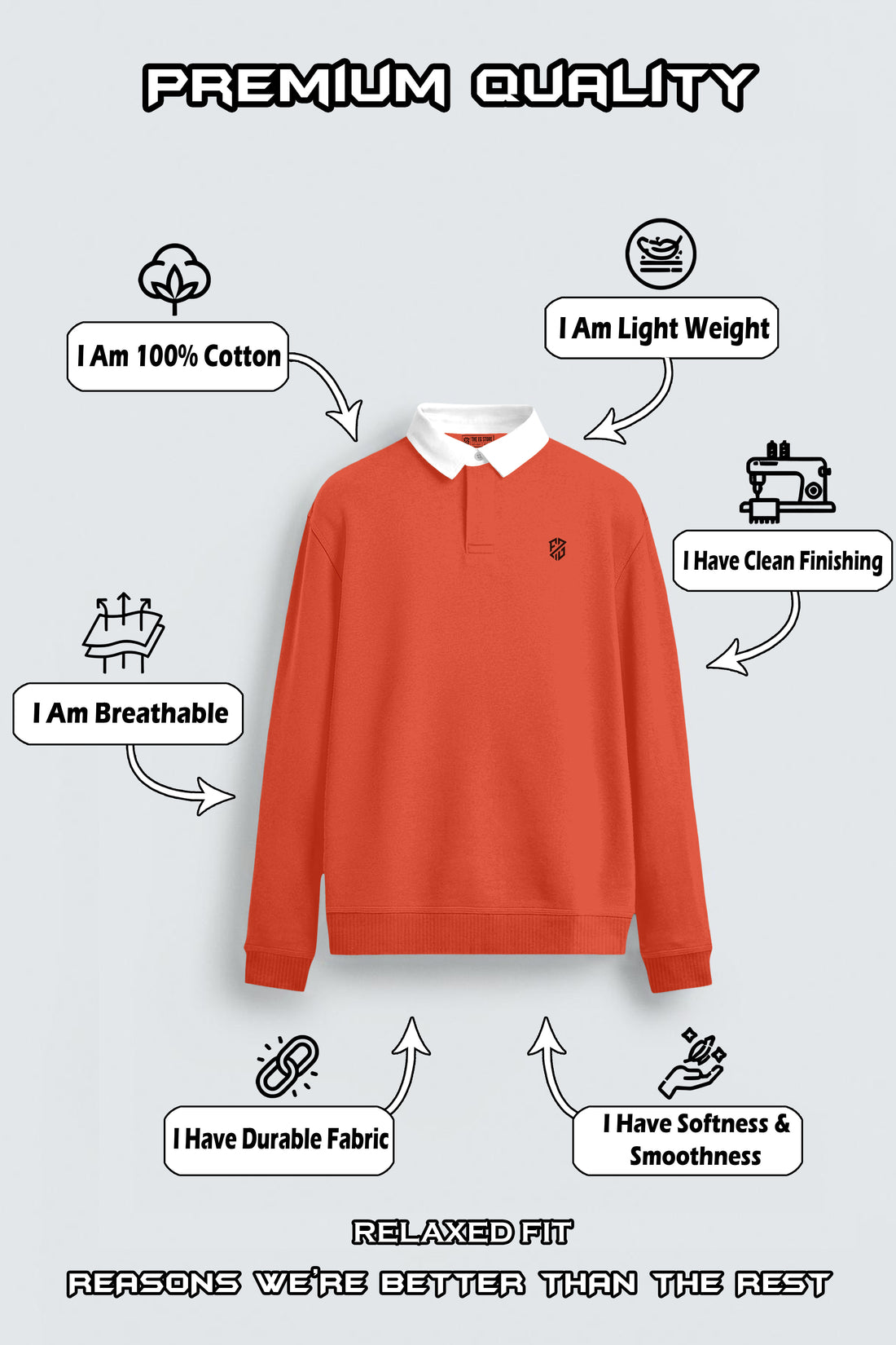 Men’s Full Sleeve Collar T-Shirts Stylish Comfort!!