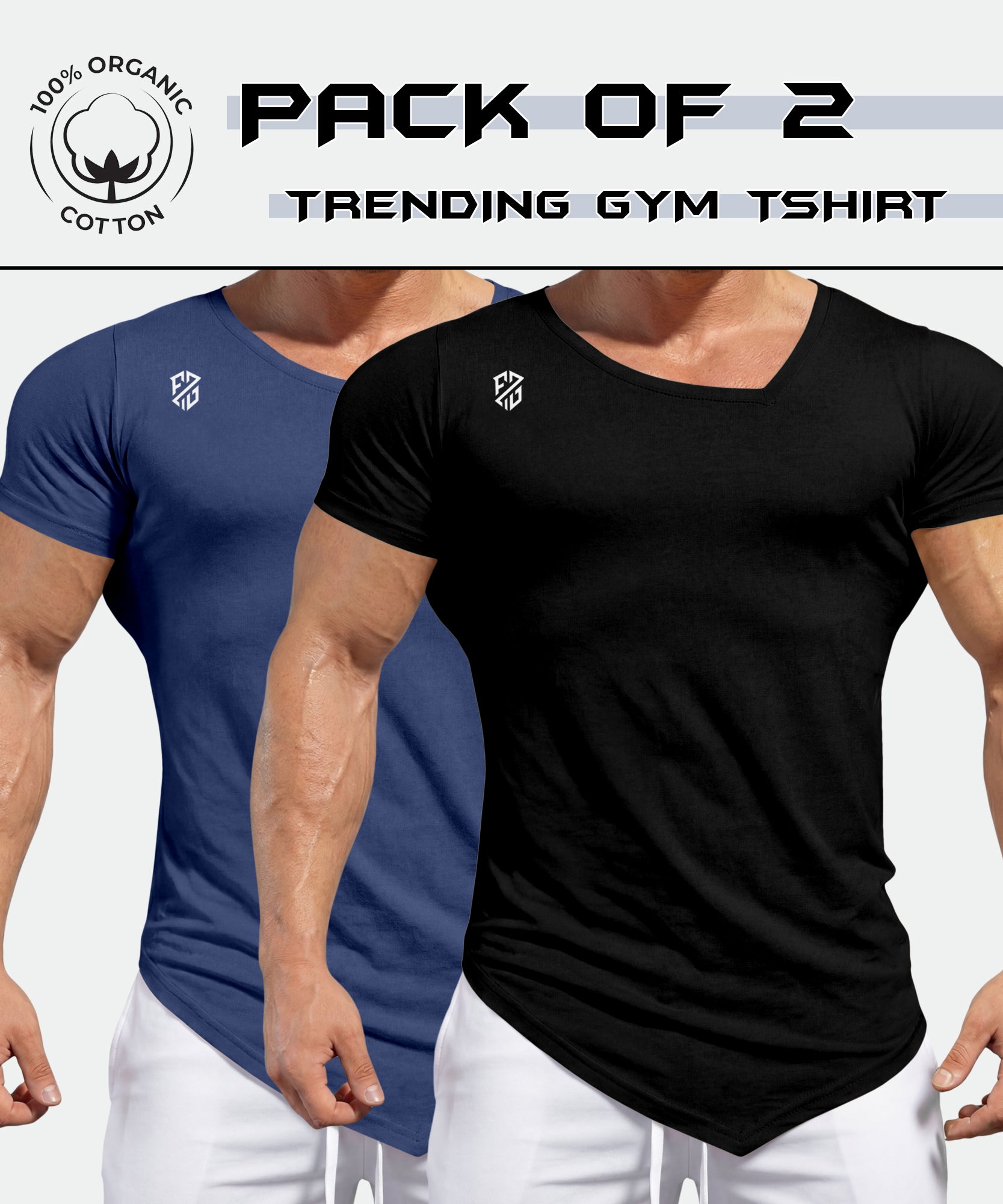Combo gym tshirt for men pack of 2 workout