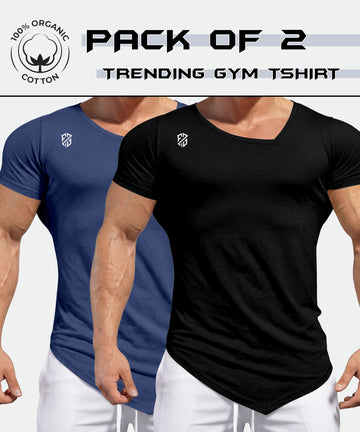 Combo gym tshirt for men pack of 2 workout