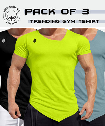 Premium gym t shirts pack of 3 for men