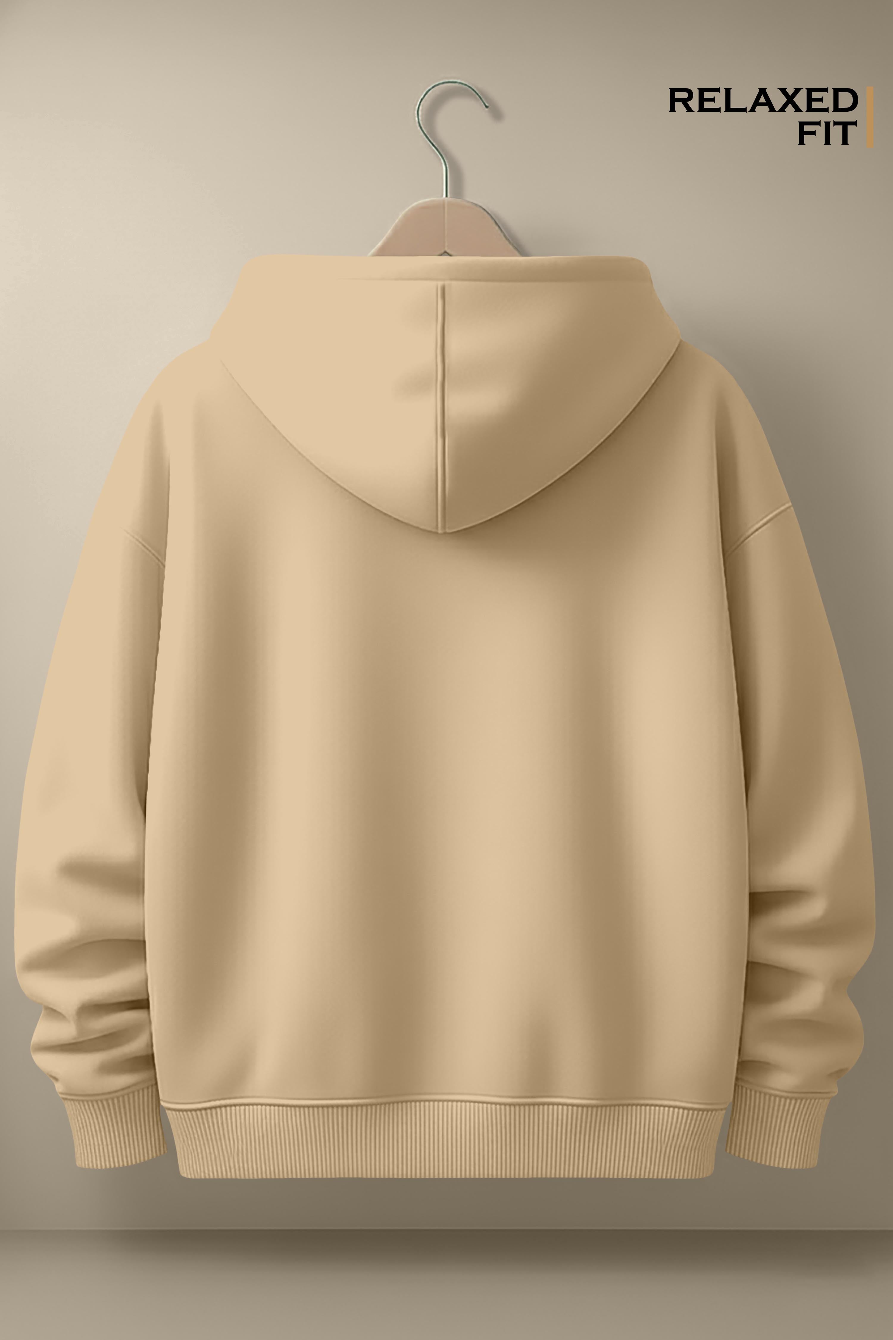 Sand Beige Zip-Up Jacket: Minimalist Relaxed Style