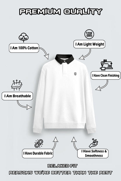 Stylish Men’s Full Sleeve Collar Sweatshirt Daily Wear
