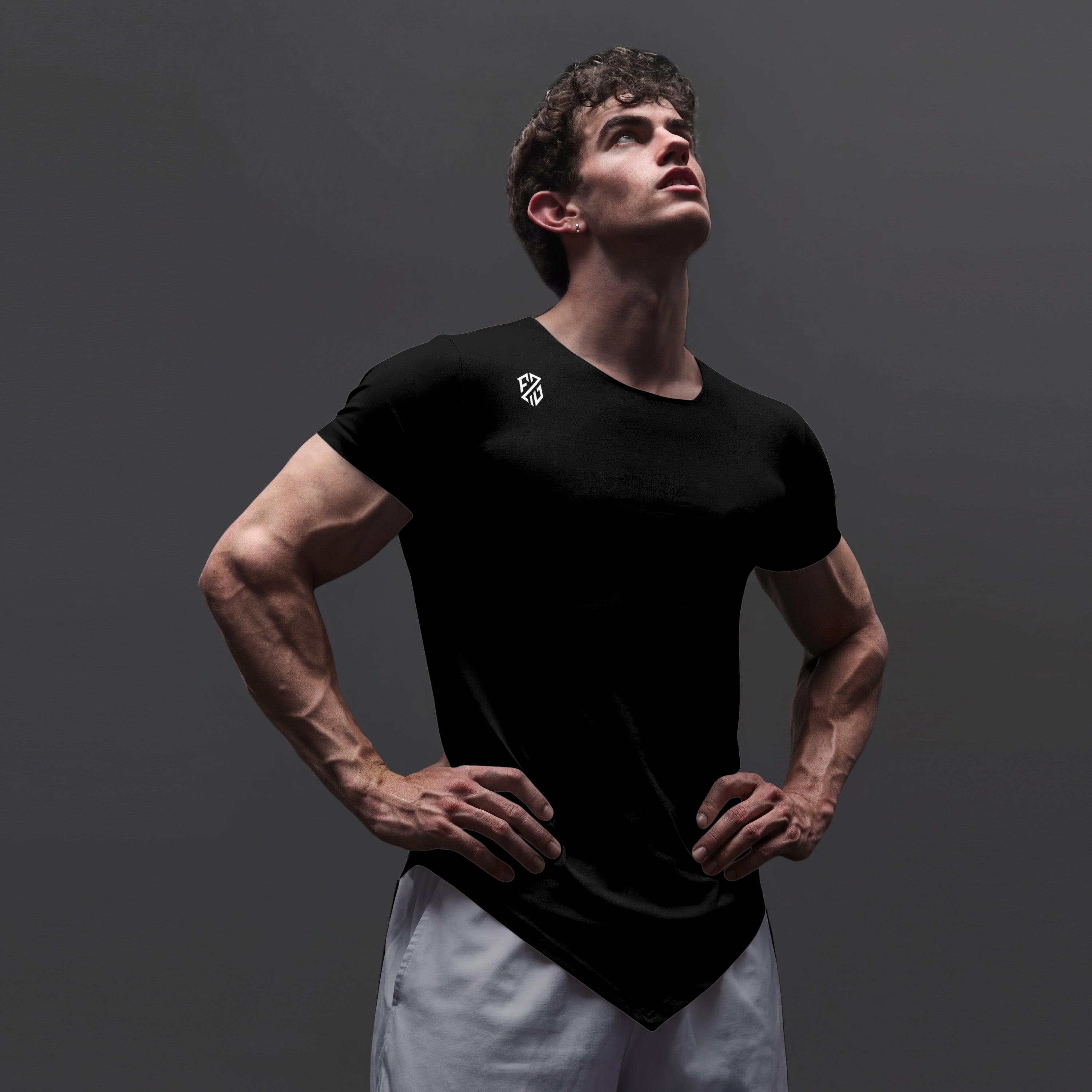 Men wearing fit gym tshirts pack 3 training