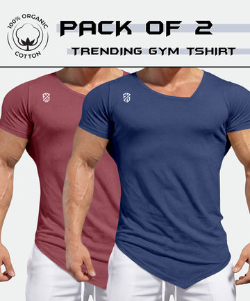 Casual & Gym T-Shirts Pack of 2 – Modern Look