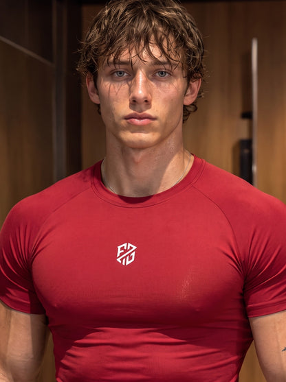 Compression Half Sleeves Tshirt - Red