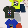 Kids' Everyday Comfort: T-Shirt & Shorts Combo Pack (Set of 3 Outfits)