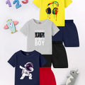 All-Day Active Comfort Set | 3x Round Neck Tees & 3x Sporty Cotton Shorts