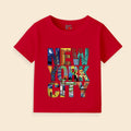 All-Over Printed Cotton Half-Sleeve Tee for Kids