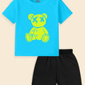 Junior Explorer Adventure Set: Durable Graphic Tee & Cargo-Style Shorts
