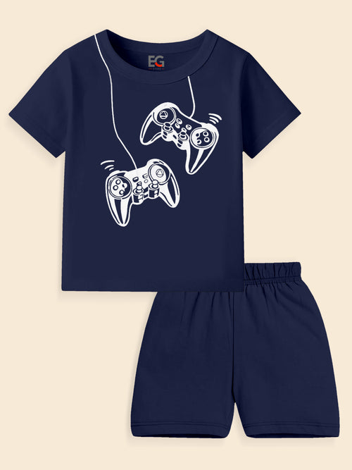Kids' Active Duo: Soft Graphic Tee + Matching Shorts