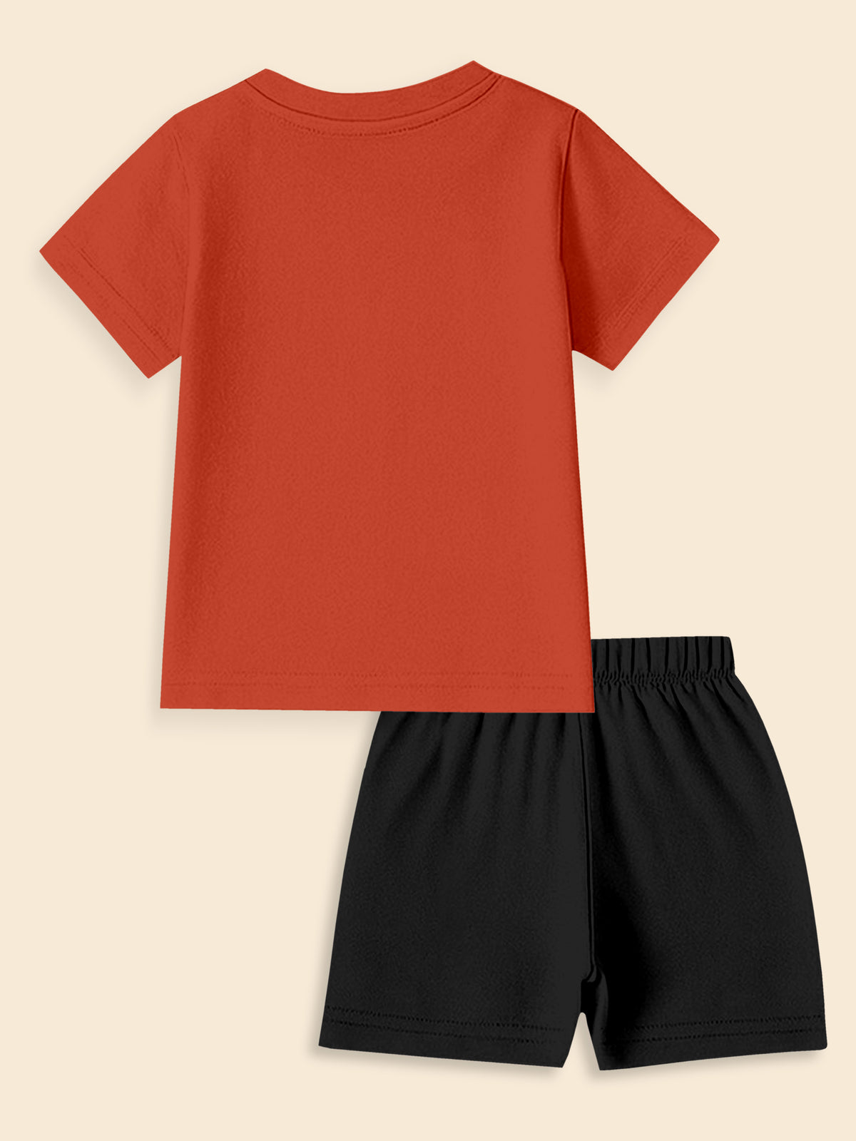 Ready-to-Play Kids' Cotton Set | Fun Print Tee & Easy-Fit Shorts - Hover Image
