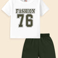 Street-Style Graphic Tee & Cargo Shorts Duo