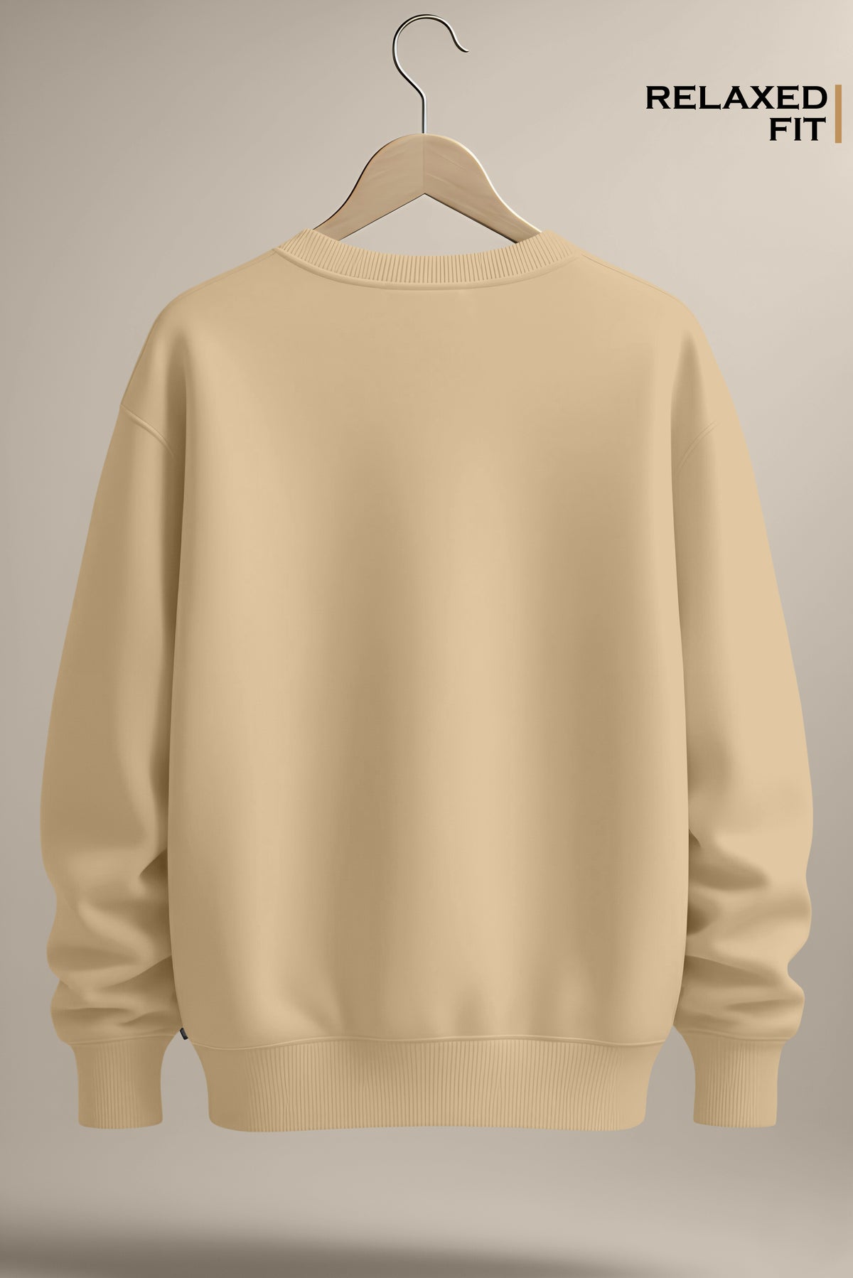 Earth Tone Sand Sweatshirt: Aesthetic Minimalist Fit - Hover Image