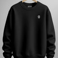 Jet Black Signature Sweatshirt: Sleek Relaxed Style