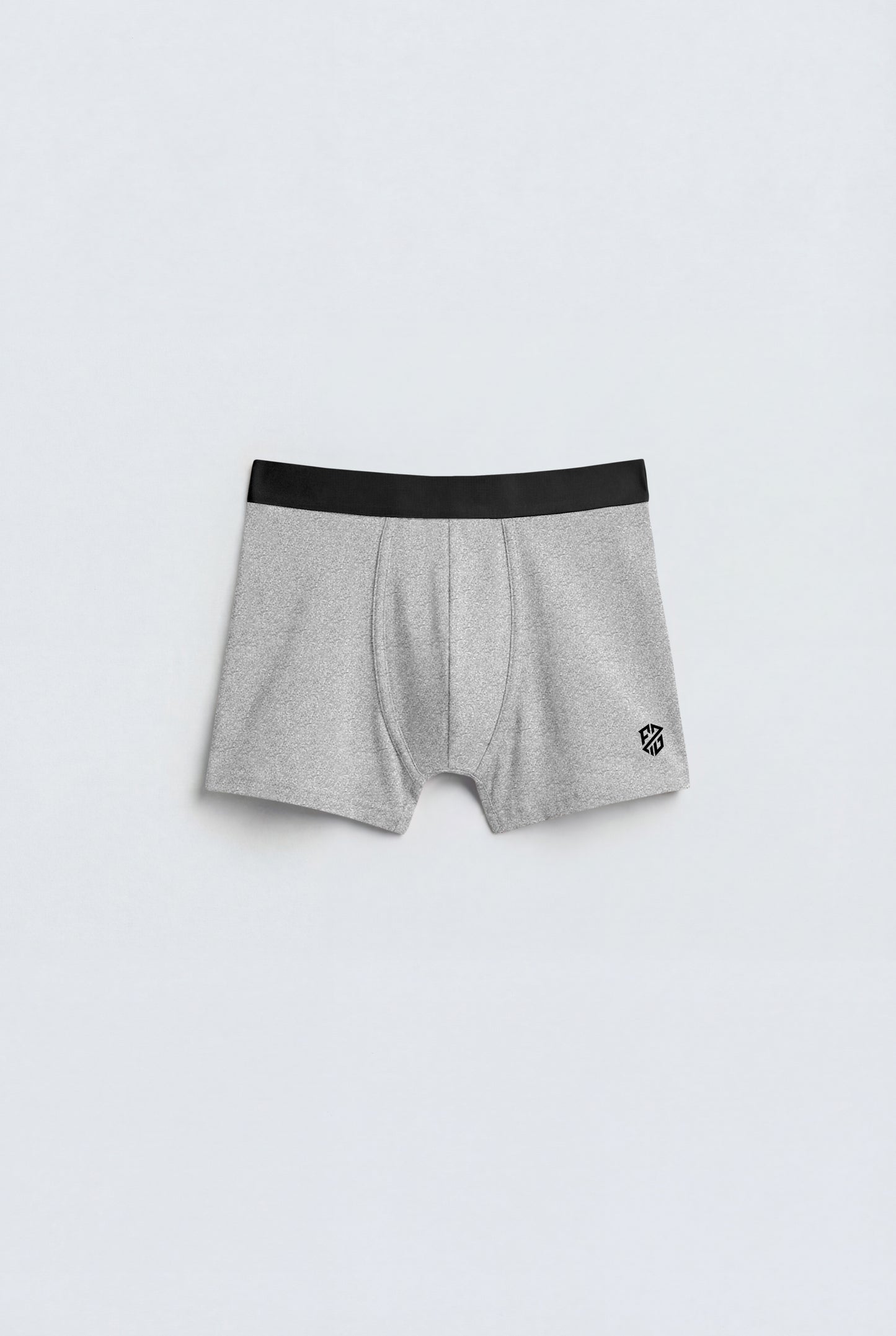 Men's Classic Heather Grey Boxer Briefs – Premium Cotton Stretch with Performance Waistband