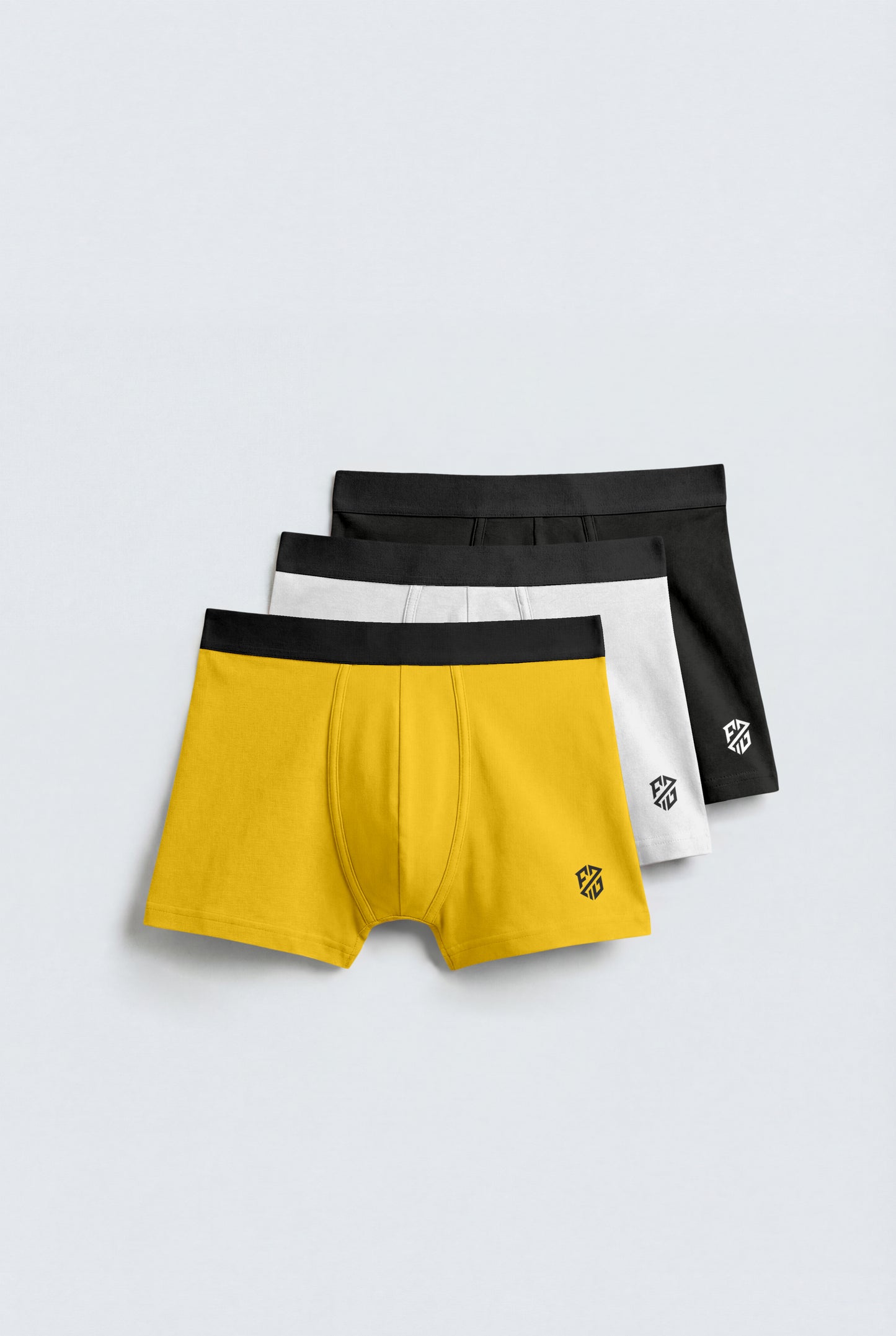 Men's Essential 3-Pack Cotton Trunks – Multi-Color Set