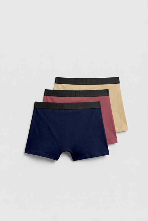 Men's Premium Cotton Stretch Boxer Briefs (3-Pack) – Royal Earth Multi-Color Bundle