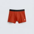 Men's Premium Cotton Stretch Boxer Briefs – Burnt Orange / Rust with Signature Performance Waistband